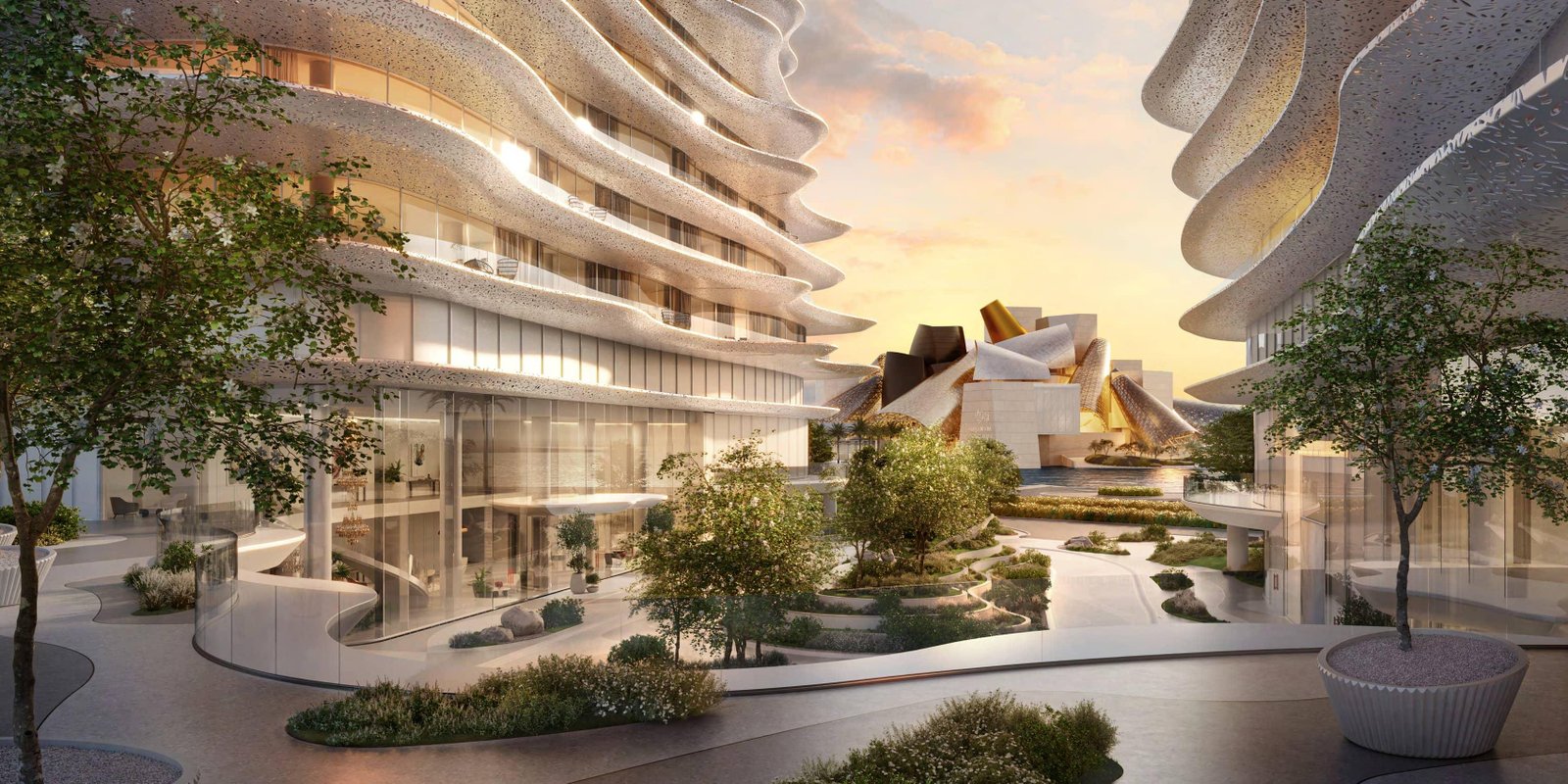 Architectural façade of Baccarat Residences Saadiyat Island Abu Dhabi